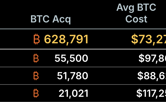 Strategy Bitcoin Purchases Ranked